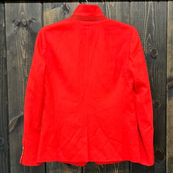J. Crew Regent Blazer Orange Red 4 Wool Contemporary Office Professional - Picture 8 of 15